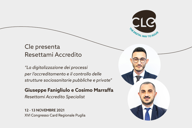 You are currently viewing CLE al XVI Congresso Regionale CARD Puglia con Resettami Accredito
