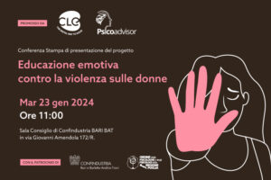 Read more about the article “Educazione emotiva contro la violenza sulle donne”. Martedì 23 gennaio la conferenza stampa del progetto promosso da CLE e Psicoadvisor